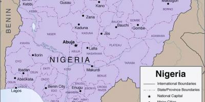 Map of detailed nigeria