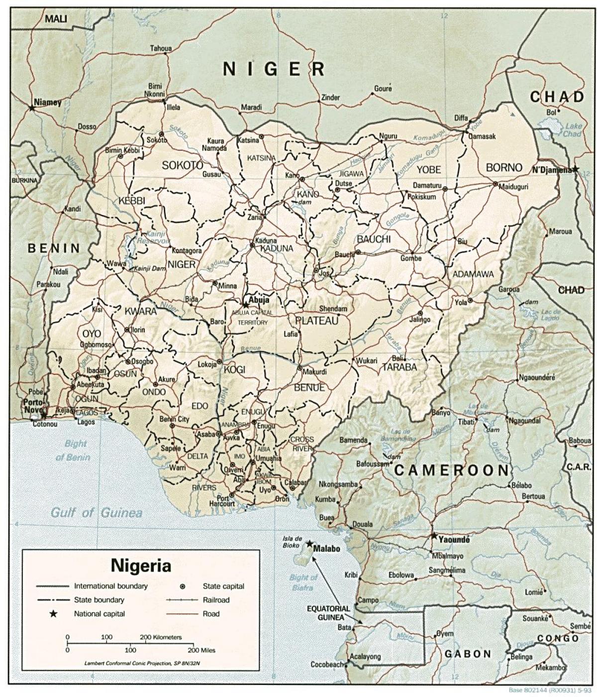 map of nigeria diagram