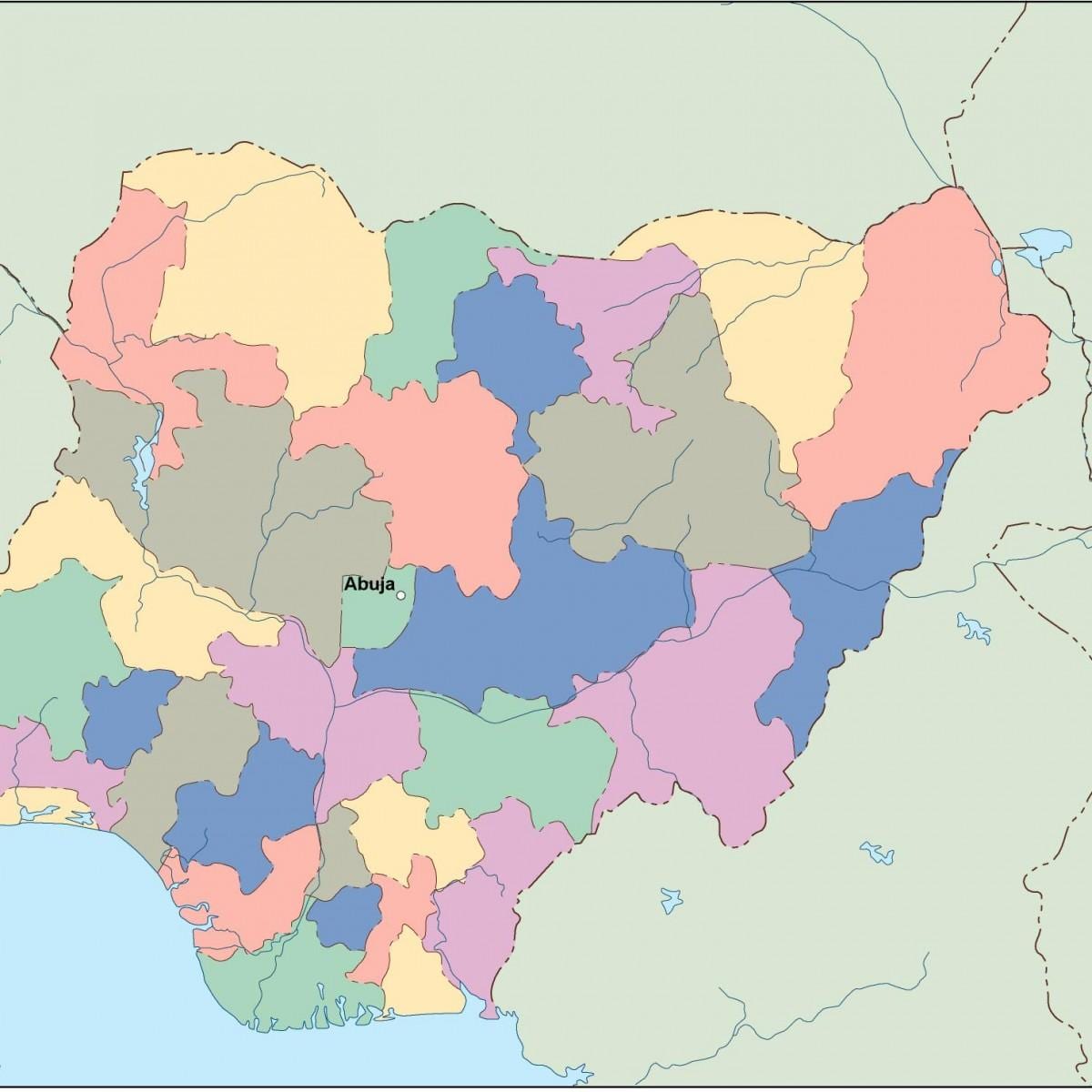 Map of nigeria vector