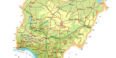Map of nigeria elevation