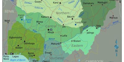 Nigeria regional map