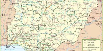 Map of nigeria showing major roads