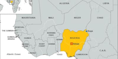 Map of nigerian borders