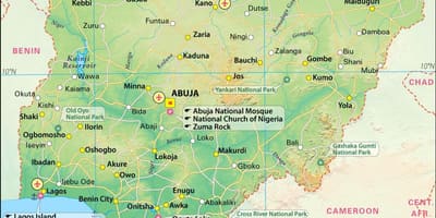 Map of picture of the nigeria